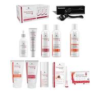 SEBORADIN Maria White Set PRO - Derma Roller - Exfoliante Profesional - Sérum Fito Cell - Champú x2 - Mascarilla - Activador de Cejas y Pestañas - Mascarilla Revitalizante - Acondicionador - Vitaminas