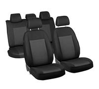 Sebring Fundas de asiento - 1 set - negro de gris triángulos Classic Fundas de asiento