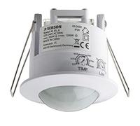 SEBSON® 2X Detector de Movimiento Empotrable, Interior, Montaje en Techo, programable, Sensor de Infrarrojos, Alcance 6m / 360°, LED Adecuado