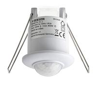 SEBSON 2X Detector de Movimiento Interior, Montaje Empotrado en Techo, programable, Sensor de Infrarrojos, 6m / 360°, LED Adecuado, Luces 800W / 200W