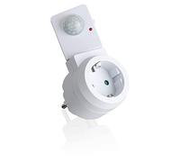 SEBSON 2X Enchufe con Detector de Movimiento 230V, PIR Sensor Giratorio, Toma de Corriente Programable, Adaptador de Enchufe, LED Adecuado, MAX. 1000W