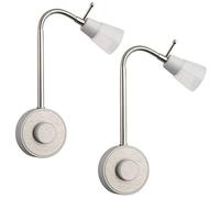 SEBSON® 2x Lámpara enchufe LED regulable, Luz enchufe nocturna 2W, Luz Lectura Pared flexible