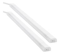 SEBSON® 2x LED bajo mueble 50cm, Tiras de luz con enchufe y interruptor, blanco neutro 4000K, 8W Equivale a 45W, 700 Lumen, 230V, IP20, 24x13x500mm