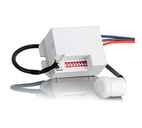 SEBSON® 4X Mini Detector de Movimiento empotrable, Interior, Montaje en Pared, programable, Sensor de Infrarrojos, Alcance 6m/360°, LED Adecuado