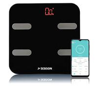 SEBSON Báscula de Grasa Corporal Bluetooth con App, digital bascula baño analisis corporal (11 valores) - peso, grasa, agua, muscular, IMC, etc - Balanza Personal 180kg