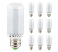 SEBSON Bombilla LED E27 8W Equivalente a 60W - 810 Lúmenes Blanco Cálido 3000K No Regulable - Angulo de Haz 280° - Bombilla LED 230V - Juego de 10