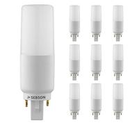 SEBSON Bombilla LED G24 7W Equivalente a 50W - 660 Lúmenes Blanco Neutro 4000K No Regulable - Angulo de Haz 220° - Bombilla G24d universal 230V - Juego de 10