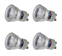 SEBSON Bombilla LED GU10 3W Equivalente a 25W - 250 Lúmenes Blanco Cálido 2900K No Regulable - Angulo de Haz 46° - Bombilla Spot LED 230V ø35x47mm - Juego de 4