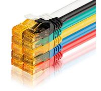 SEBSON Cable de red CAT 6 Ethernet 0.5m, Gigabit LAN patch cable, 1000Mbit/s, U-UTP, Conector RJ45 para Router, Módem, TV - 10 colores
