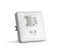 SEBSON Detector de Movimiento Interior para Pared, Sensor PIR 160° | Alcance 9m, Apto para LED, Programable - Compatible con Caja de Mecanismos Estándar 68mm