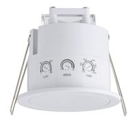 SEBSON Detector de Movimiento IP65 - LED Adecuado, Montaje Empotrado en Techo, Sensor de Movimiento HF Programable - Detector de Presencia 2-6m/360°