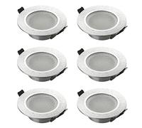 SEBSON Foco Empotrable IP44 para Baño con Casquillo GU10 - Downlight Aluminio Ø90mm, Marco para Focos LED o Halógenos, Diámetro Orificio 70mm - Set de 6