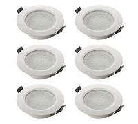 SEBSON Foco Empotrable IP44 para Baño con Casquillo GU10 - Downlight Aluminio Ø90mm, Marco para Focos LED o Halógenos, Diámetro Orificio 70mm - Set de 6