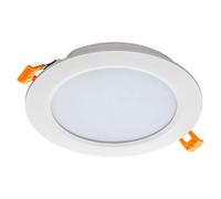 SEBSON Foco LED Empotrable Techo redondo plano 12W 230V 870lm Blanco Cálido 3000K, Driver incluido, Downlight LED Panel Ø168x24mm