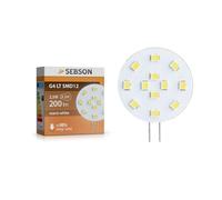SEBSON G4LT 2,5W LED (Equivale de 20W - Calido Blanca - 200lm - 110º Haz de luz - 12V DC)