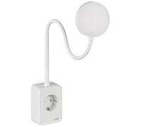 SEBSON Lámpara Enchufe Pared LED Regulable, Lampara de Lectura con Conector USB-C - Cuello de Cisne Flexible, Blanco Neutro 4000K, 4,5W, 420lm - Luz Nocturna Blanco