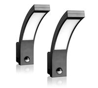 SEBSON LED Lampara Exterior con Sensor Movimiento 2 Piezas, Aplique Pared IP65 Antracita 15W 1000lm Blanco Frío 5800K, Iluminacion Exterior Sensor 9m/140°