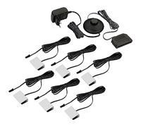 SEBSON Luces LED para Vitrinas - Iluminacion para Estanteria Cristal - Iluminacion de Bordes Vidrio para Vitrina, Armario, Estante - Set de 6 Pinzas LED Blanco Cálido