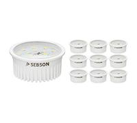 SEBSON Módulo LED 5W Ultra Plano ø50x26mm para Foco Empotrable - 400 Lúmenes Blanco Cálido 3000K No Regulable 230V - Reemplaza la Bombilla GU10 MR16 - Juego de 10