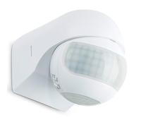 SEBSON Sensor de Movimiento Exterior IP44 - Montaje en Superficie, Apto para LED, programable, Giratorio - Alcance 12m/180°, 3m/360° (2 Sensores PIR)