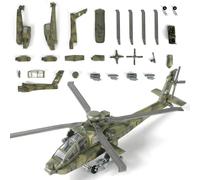 SEBUNAS 1:72 escala AH-64 Apache Build Kit de modelo de helicóptero militar de juguete (25 piezas)