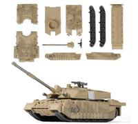 SEBUNAS Modelo de Tanque Militar Challenger 2 de Escala 1/72 de Construcción Rápida del Ejército Británico Modelo Principal de Tanque Challenger 2 de Construcción para Niños y Adultos (10 Piezas)