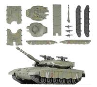 SEBUNAS Tanque militar Merkava escala 1/72, modelo de construcción rápida, vehículo blindado de los Estados Unidos, modelo de tanque de batalla principal Merkava (13 piezas)