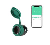 SEC 24 Enchufe Inteligente Wifi, Enchufe Exterior,con Temporizador,con Interruptor Pared Tomada.compatible con Alexa y Google Home, ahorro de energía