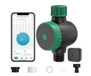 SEC 24 Ordenador de riego WiFi, reloj de riego inteligente con concentrador Wi-Fi y aplicación de control remoto, temporizador de riego automático para jardín, control por voz Alexa, temporizador