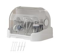 Secadero para Biberones | Organizador de Biberones con Bandeja de Drenaje Extraíble | Secador Antipolvo para Encimera Estación de Cambio de Bomba Amigable para Padres Hogar Cocina Oficina Baño