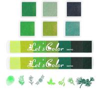 Secado Rápido Almohadilla de Tinta Lavable, 8 Piezas Sello de Huellas Dactilares Degradadas, 2 Estilos Sello de Tinta de Colores Degradados, Almohadilla de Tinta Tampon para Papel Pintura DIY