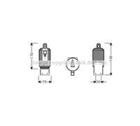 Secador de aire acondicionado VND292 AVA QUALITY COOLING para VW