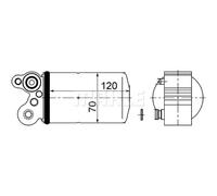 Secador de aire acondicionado AD 101 000S MAHLE para VOLVO V60 I XC60 I SUV