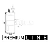 MAHLE ORIGINAL AD 3 000P Filtro deshidratante, aire acondicionado