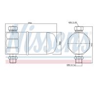 NISSENS 95324 Filtro deshidratante, aire acondicionado