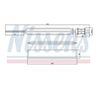 Secador de aire acondicionado Plástico 95469 NISSENS para OPEL ASTRA H GTC