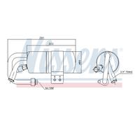 Secador de aire acondicionado Aluminio 95505 NISSENS para FORD FIESTA V FUSION