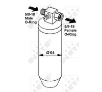 Secador de aire acondicionado Acero 33068 NRF para PEUGEOT 205 II 205 I 305 II
