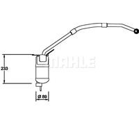 Secador de aire acondicionado AD 273 000P MAHLE para JAGUAR X-TYPE I