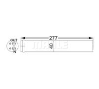 Secador de aire acondicionado AD 62 000S MAHLE para NISSAN NOTE MICRA III