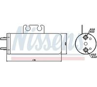 Secador de aire acondicionado Aluminio 95316 NISSENS para PEUGEOT 206+ 206 Van