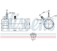 Secador de aire acondicionado Aluminio 95572 NISSENS para FORD TRANSIT Autobús