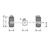 Secador de aire acondicionado OLD292 AVA QUALITY COOLING para OPEL ASTRA F Sedán