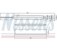 Secador de aire acondicionado Plástico 95469 NISSENS para OPEL ASTRA H GTC
