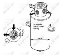 Secador de aire acondicionado R 134 a 33033 NRF para MERCEDES-BENZ CLASE G