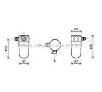 Secador de aire acondicionado R 134 a OLD563 AVA QUALITY COOLING para OPEL