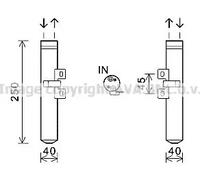 Secador de aire acondicionado R 134 a RTD557 AVA QUALITY COOLING para RENAULT