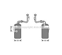 Secador de aire acondicionado R 134 a VOD165 AVA QUALITY COOLING para VOLVO C30