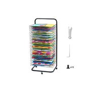 Secador de Art-Duoku-25 Estantes-17 x 13 x 39,4 Pulgadas-con Ruedas-Negro