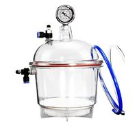 Secador de laboratorio acrílico desecador al vacío con válvulas dobles y manómetro para un secado y almacenamiento efectivos al vacío, 250 mm
